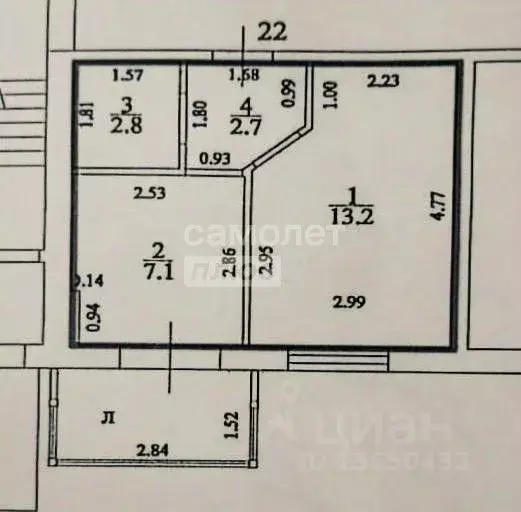 1-к кв. Ульяновская область, Ульяновск Камышинская ул., 91А (25.8 м) - Фото 2