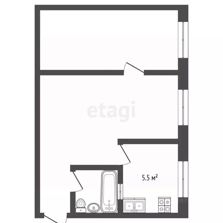 2-к кв. Ярославская область, Тутаев Комсомольская ул., 12 (45.2 м) - Фото 1