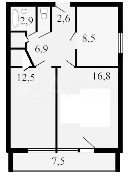 2-к. квартира, 54 м, 15/22 эт. - Фото 0