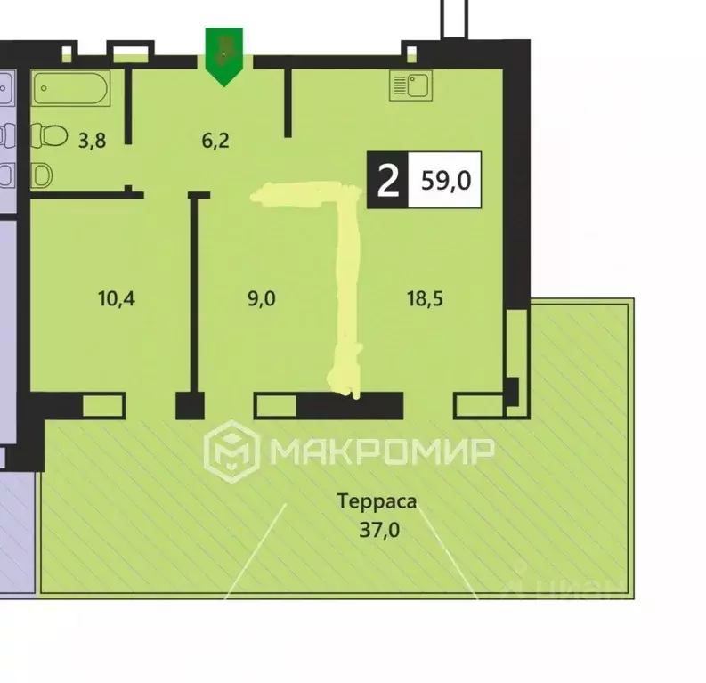 2-к кв. Московская область, Красногорск городской округ, д. Аристово ... - Фото 2