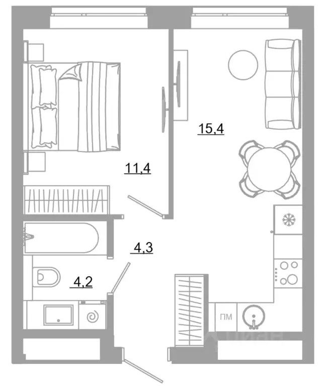 1-к кв. Свердловская область, Екатеринбург Южная Ботаника жилрайон, ... - Фото 1