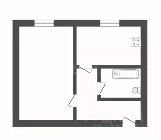 1-к кв. Воронежская область, Борисоглебск Кирпичного завода р-н, 7 ... - Фото 2