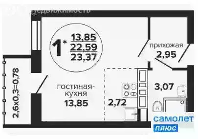 Квартира-студия: Сочи, микрорайон Больничный городок, Дагомысский ... - Фото 0