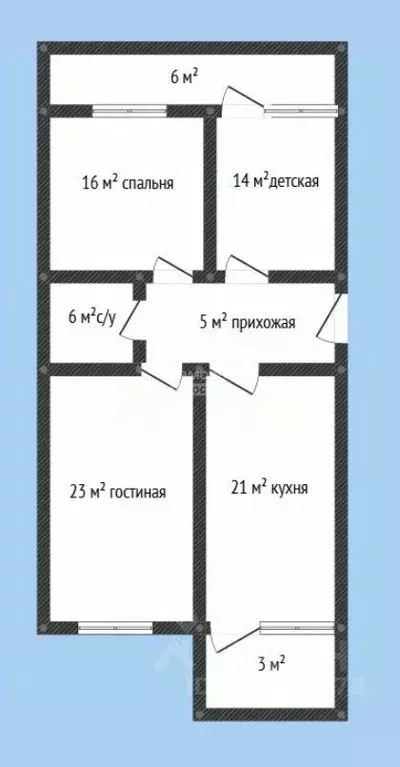 3-к кв. Дагестан, Махачкала ул. Габитова, 14Д (107.0 м) - Фото 1