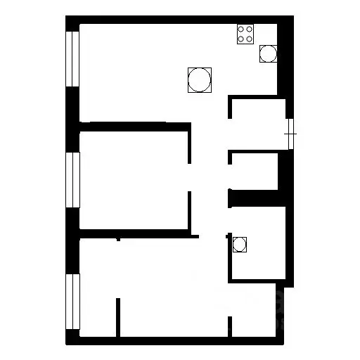 3-к кв. Омская область, Омск ул. Крупской, 17 (63.0 м) - Фото 1