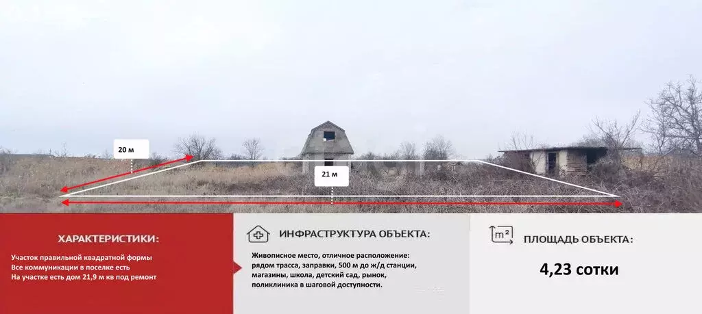 Участок в Красноперекопск, садоводческое общество Мичуринец (4.23 м) - Фото 2