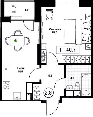 1-к кв. Московская область, Пушкино Пушкино Град жилой комплекс, к2 ... - Фото 1