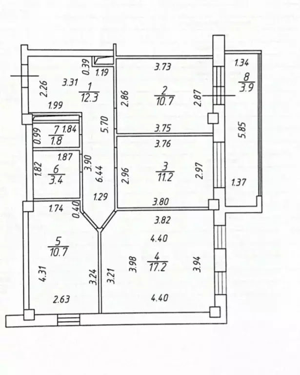 3-к кв. Татарстан, Набережные Челны Автозаводский просп., 59А (67.3 м) - Фото 2