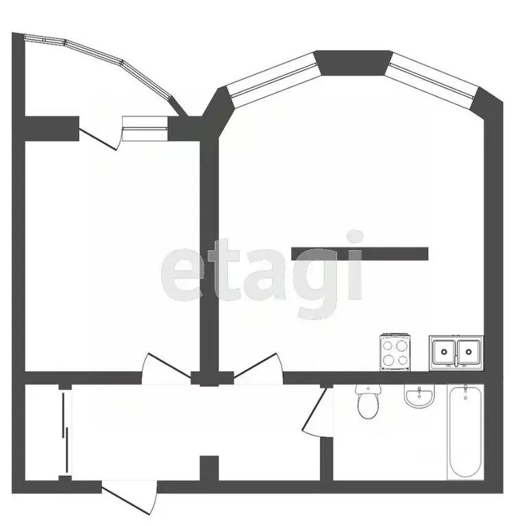 1-к кв. Тюменская область, Тюмень ул. Циолковского, 20А (52.3 м) - Фото 1