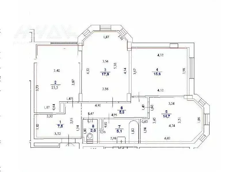 3-к кв. Нижегородская область, Нижний Новгород Волжская наб., 16 (84.6 ... - Фото 1