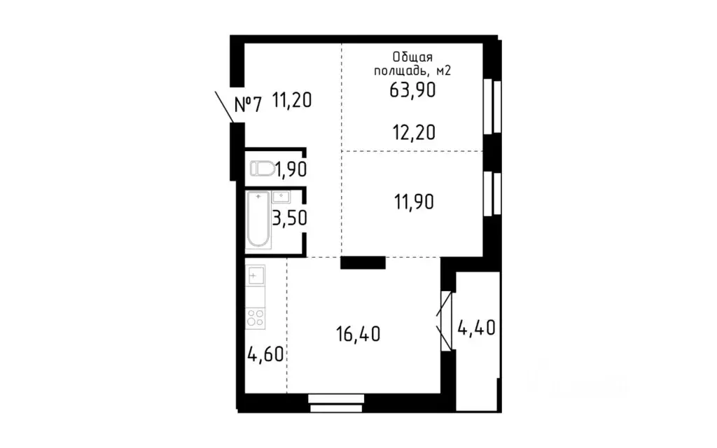 3-к кв. Алтайский край, Барнаул ул. Никитина, 12 (63.9 м) - Фото 0