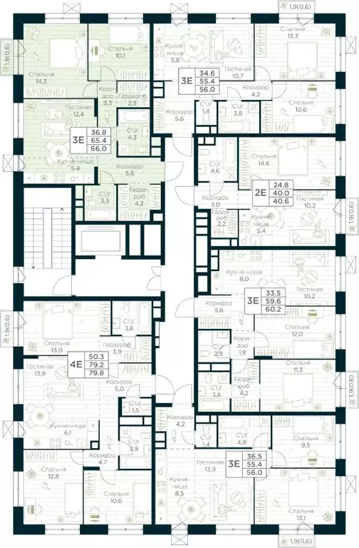2-к кв. Башкортостан, Уфа Глумилино жилрайон, Урман Сити жилой ... - Фото 1