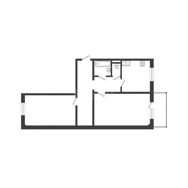 2-комнатная квартира: Белгород, Октябрьская улица, 82 (47.6 м) - Фото 1