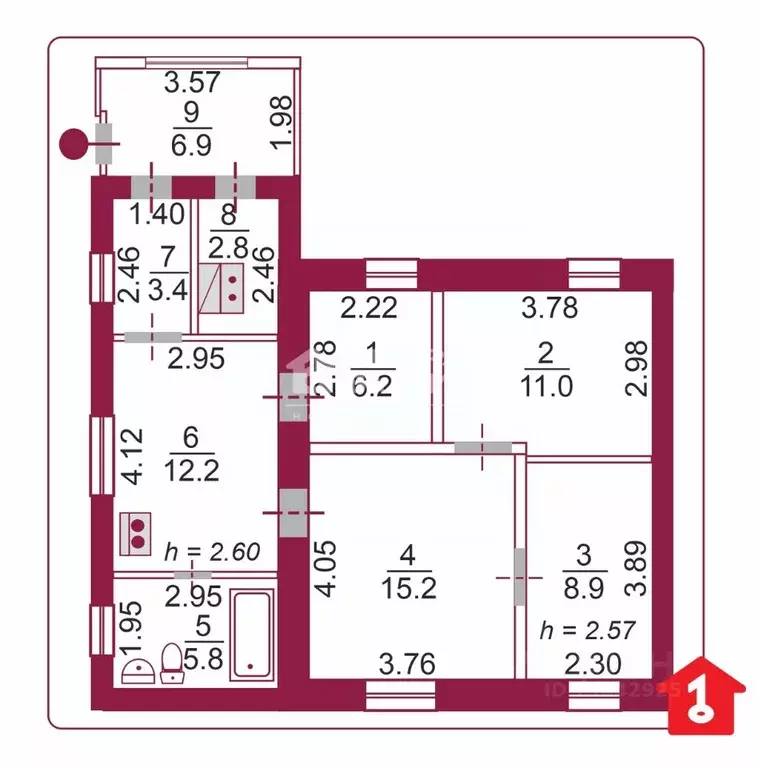 Дом в Омская область, Омск ул. 4-я Заречная, 34 (66 м) - Фото 2