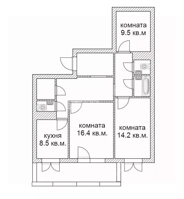 3-к кв. Пермский край, Пермь ул. Маяковского, 41А (74.5 м) - Фото 1