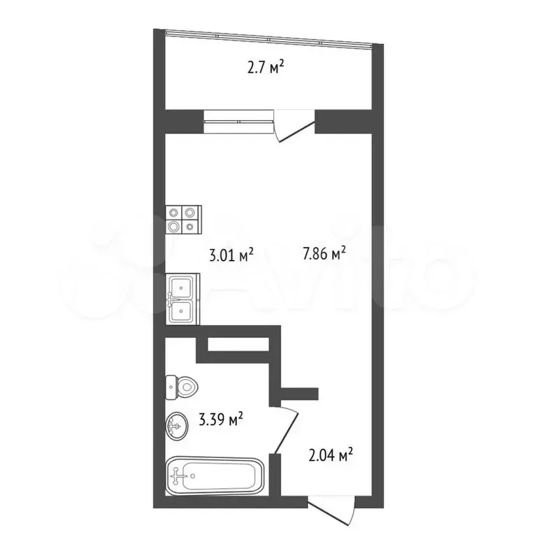Квартира-студия, 15,9 м, 10/10 эт. - Фото 0