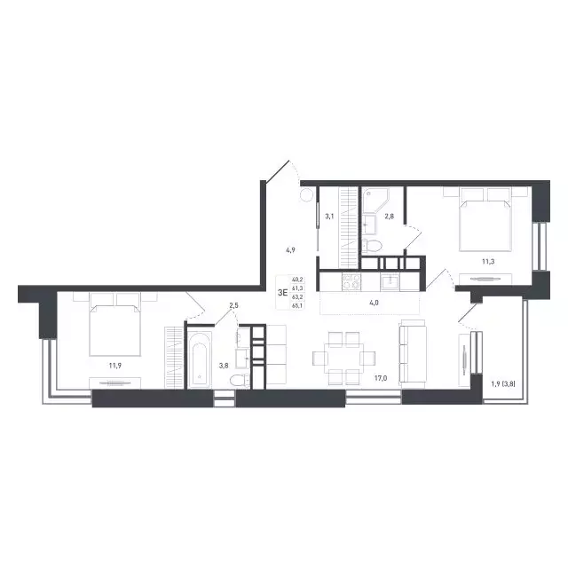 Квартира-студия: Московская область, городской округ Подольск, деревня ... - Фото 1