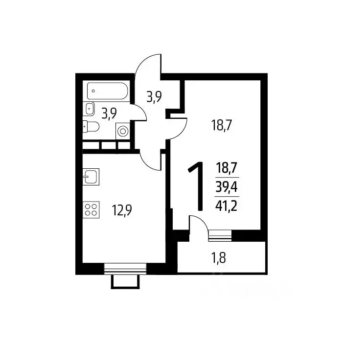 1-к кв. Москва Новые Ватутинки жилрайон, Заречный мкр, 5/2 (41.2 м) - Фото 0