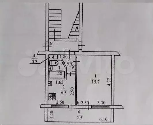 1-к. квартира, 28 м, 1/5 эт. - Фото 0