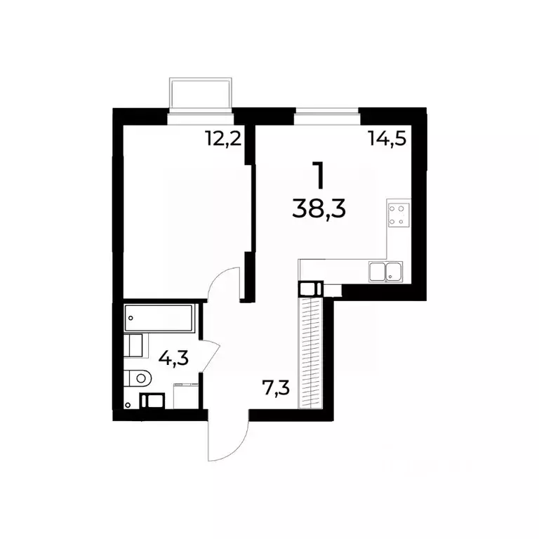 1-к кв. Нижегородская область, Нижний Новгород ул. Усиевича (38.3 м) - Фото 1