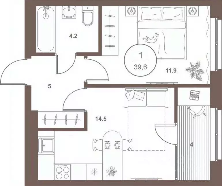 1-к кв. Пензенская область, Пенза Арбеково жилрайон, Дальнее Арбеково ... - Фото 1