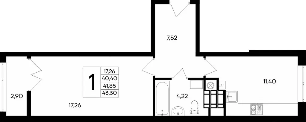 1-к кв. Крым, Евпатория  (43.3 м) - Фото 1