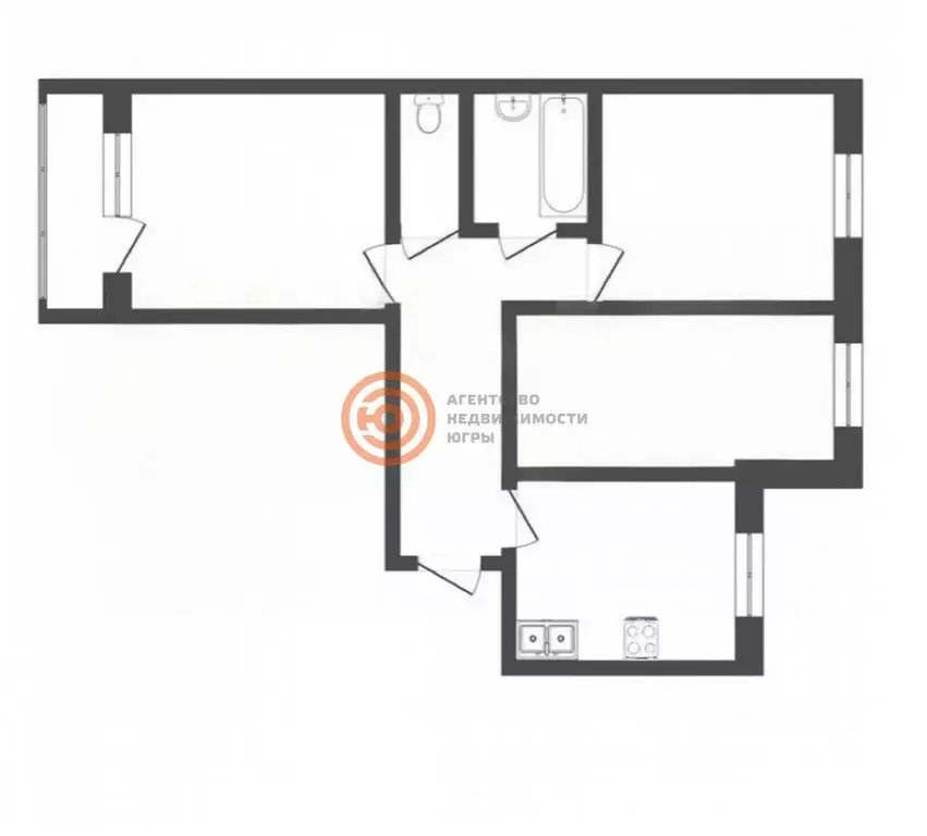 3-к кв. Тюменская область, Тюмень ул. Щербакова, 86А (66.7 м) - Фото 2