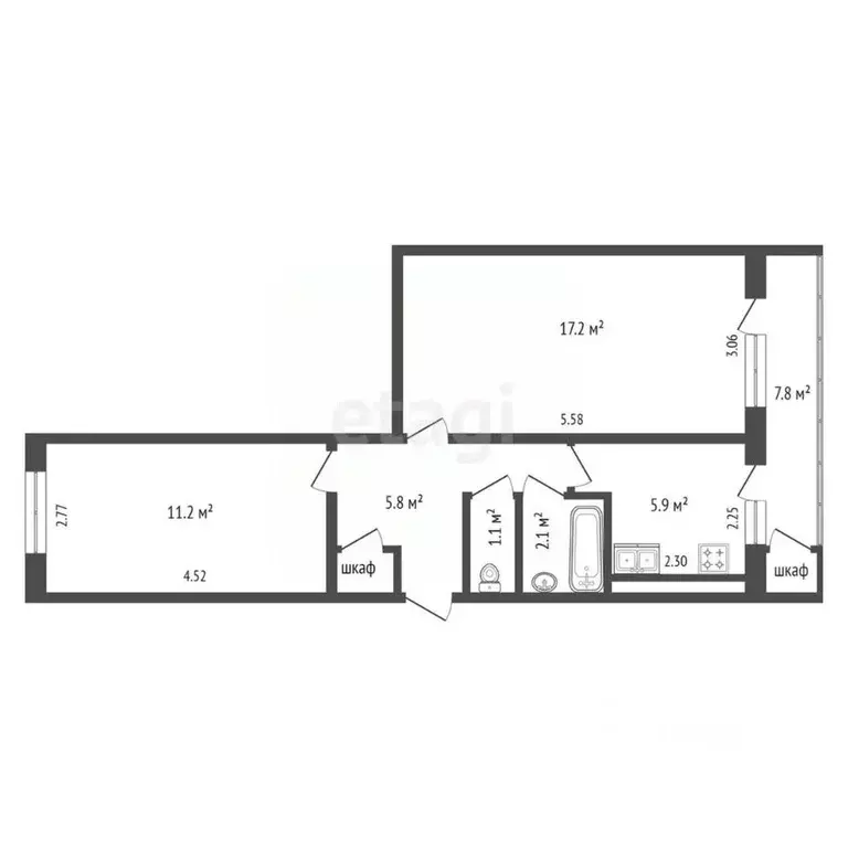 2-к кв. Крым, Ялта муниципальный округ, Форос пгт ул. Терлецкого, 9 ... - Фото 2