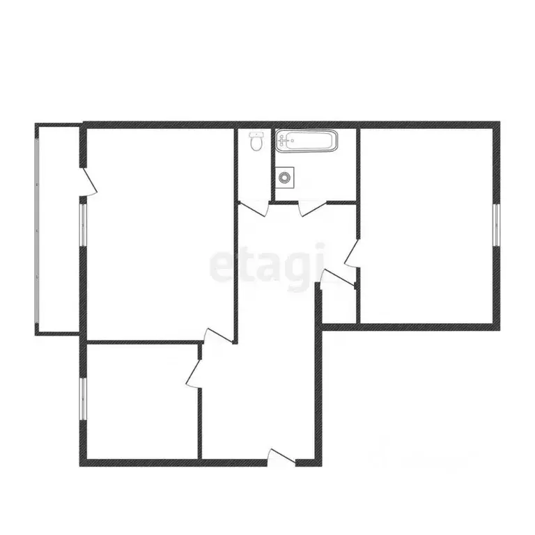 2-к кв. Калужская область, Балабаново г. Боровский муниципальный ... - Фото 2