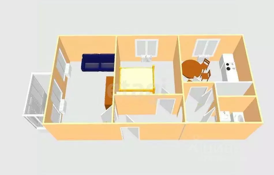 2-к кв. Сахалинская область, Смирных пгт ул. Западная, 12 (52.0 м) - Фото 2