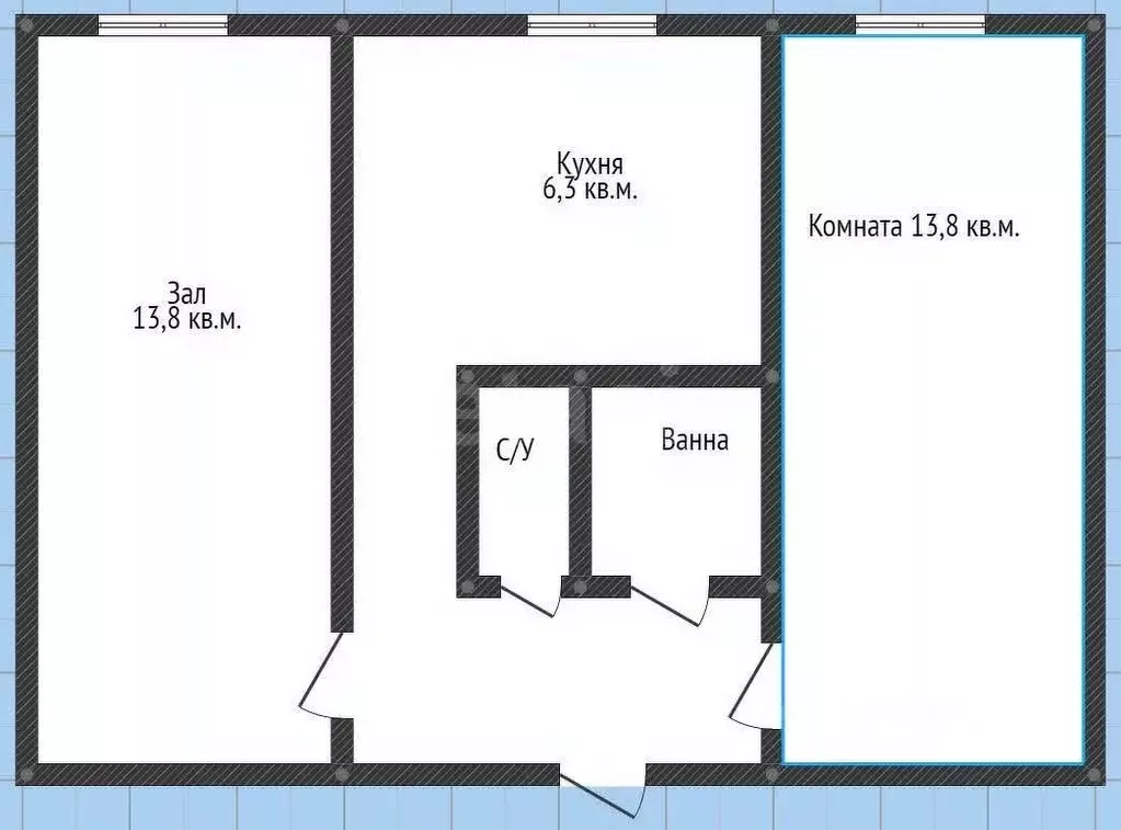 2-к кв. Курганская область, Половинский муниципальный округ, Сумки ст. ... - Фото 2