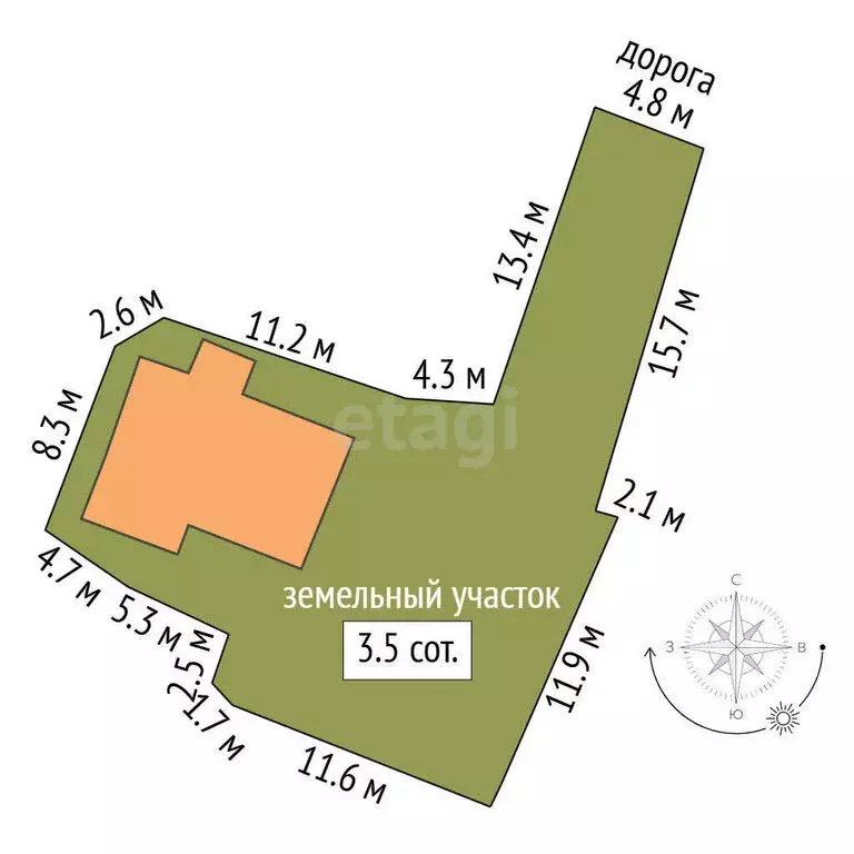 Дом в Омск, 1-я Солнечная улица (130 м) - Фото 1