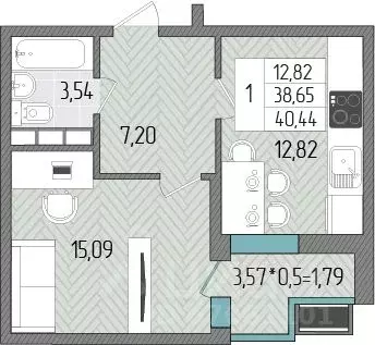 1-к кв. Краснодарский край, Темрюк Сады у моря жилой комплекс (40.44 ... - Фото 1