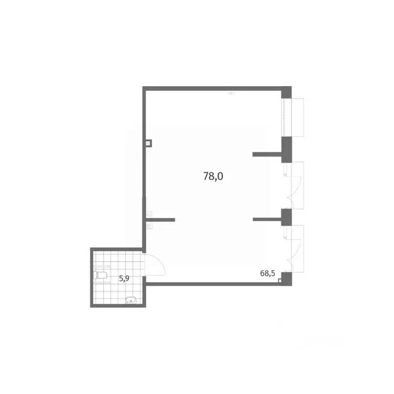 Помещение свободного назначения в Санкт-Петербург ул. Шкиперский ... - Фото 2