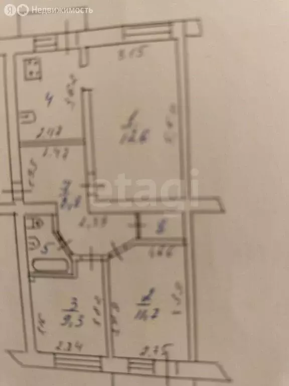 3-комнатная квартира: Сыктывкар, Коммунистическая улица, 62 (60.3 м) - Фото 1