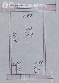 1к в -комнатной квартире (18.2 м) - Фото 1