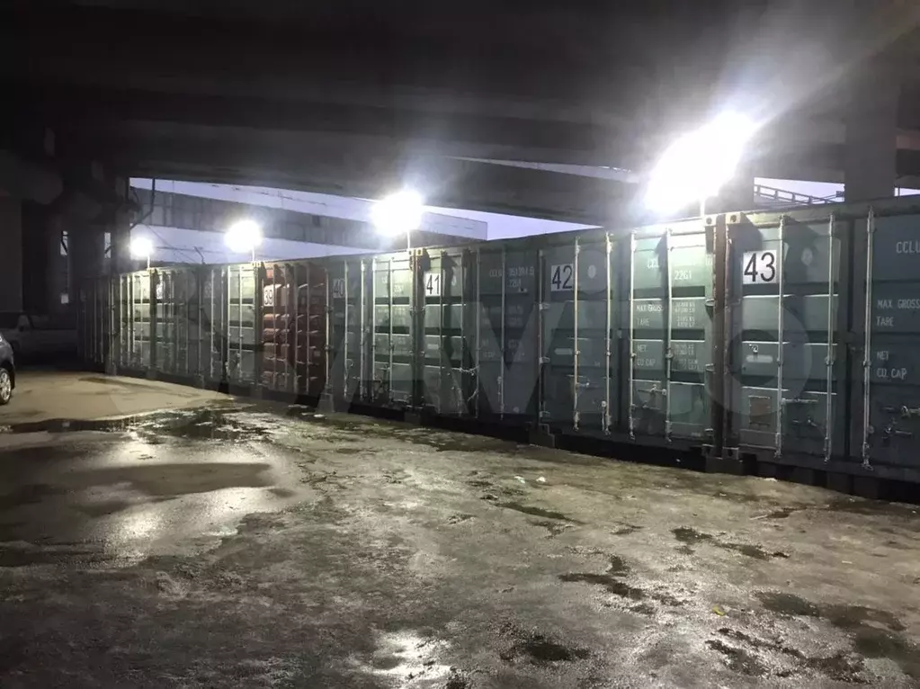Аренда мини склада в москве. Москва, 1-й Иртышский пр., 6с1. Реальный контейнер 20 ФТ, видно номер