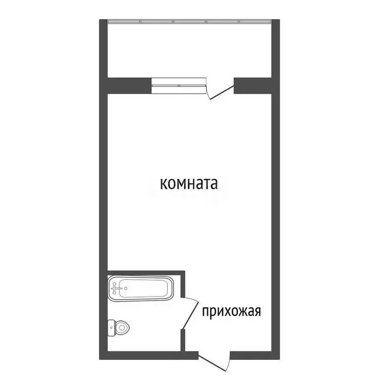 1к в -комнатной квартире (12.4 м) - Фото 1