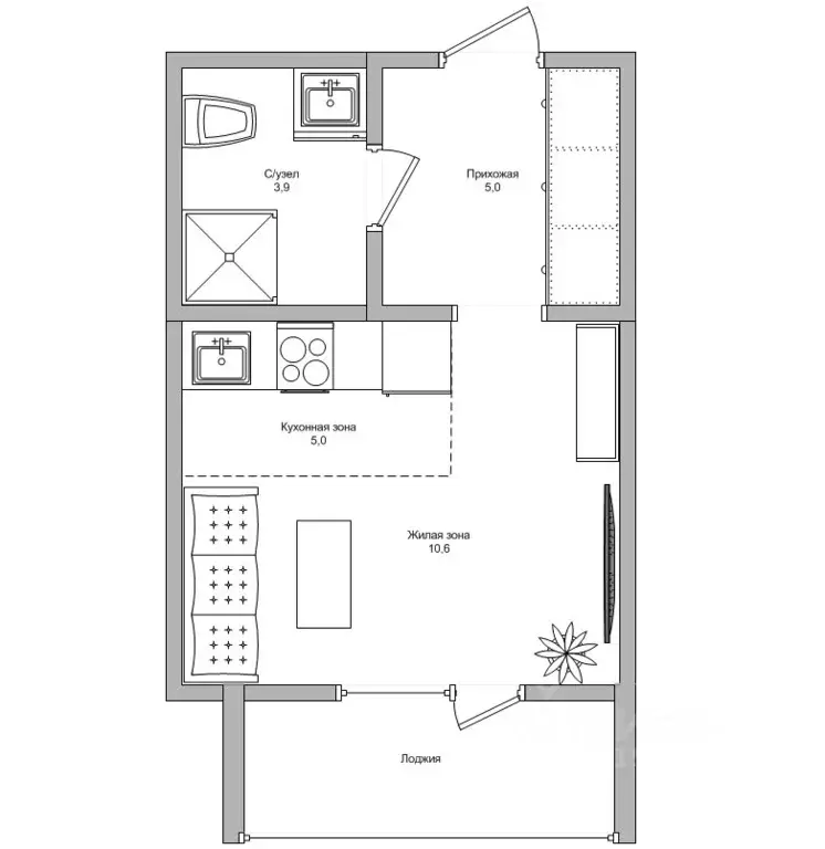 Студия Амурская область, Благовещенский район, с. Чигири ул. ... - Фото 2