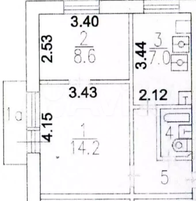 2-к. квартира, 37 м, 5/9 эт. - Фото 0