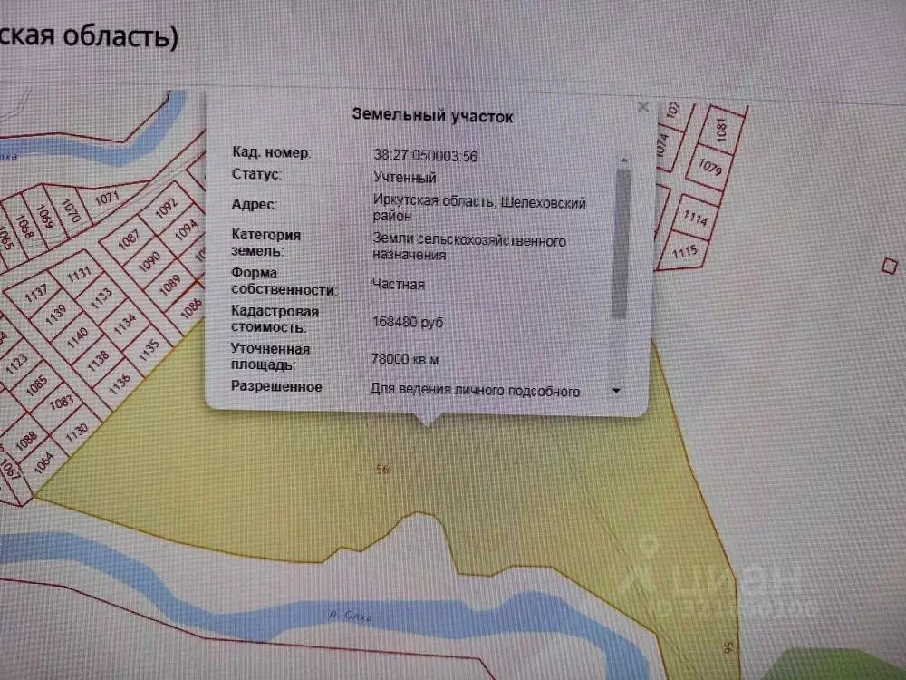 Участок в Иркутская область, Шелеховский район, Олхинское ... - Фото 2