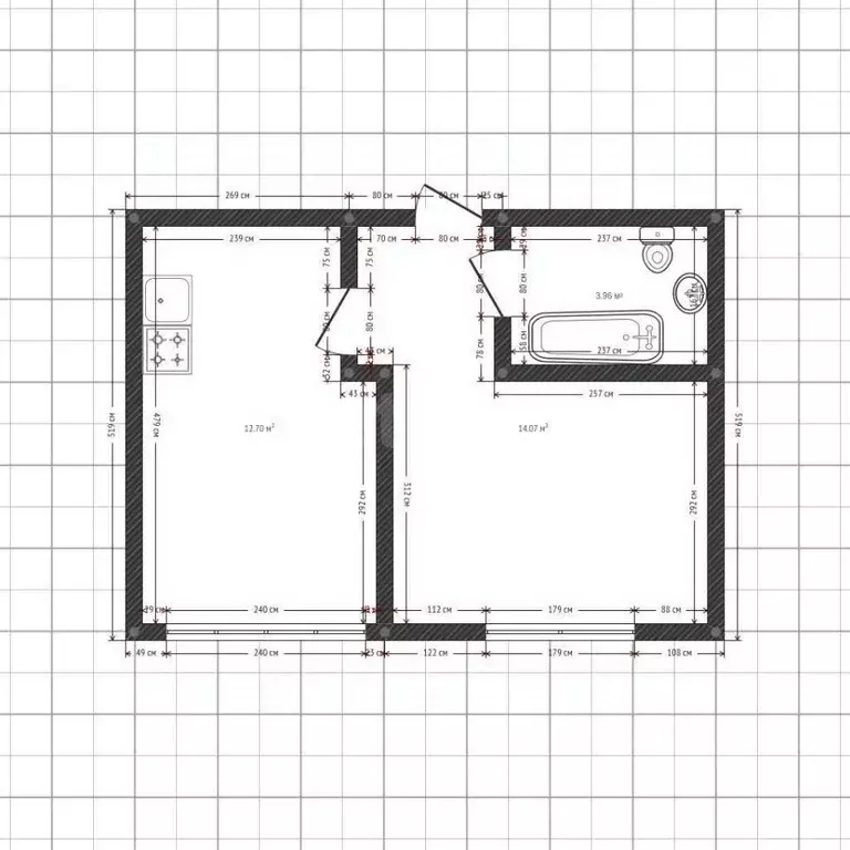 1-к кв. Краснодарский край, Краснодар ул. Западный обход, 39/1к6 (35.4 ... - Фото 2