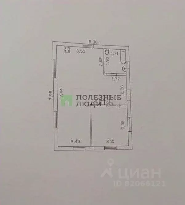 Дом в Курганская область, Курган Полянка-2 СНТ, 63 (60 м) - Фото 1