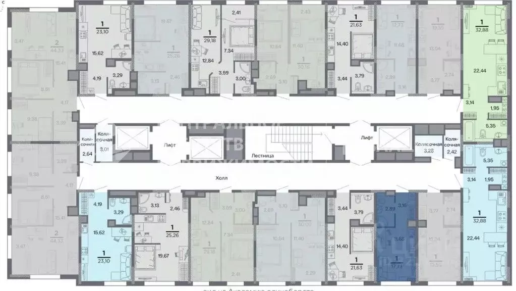 Студия Рязанская область, Рязань Метропарк тер.,  (17.73 м) - Фото 2