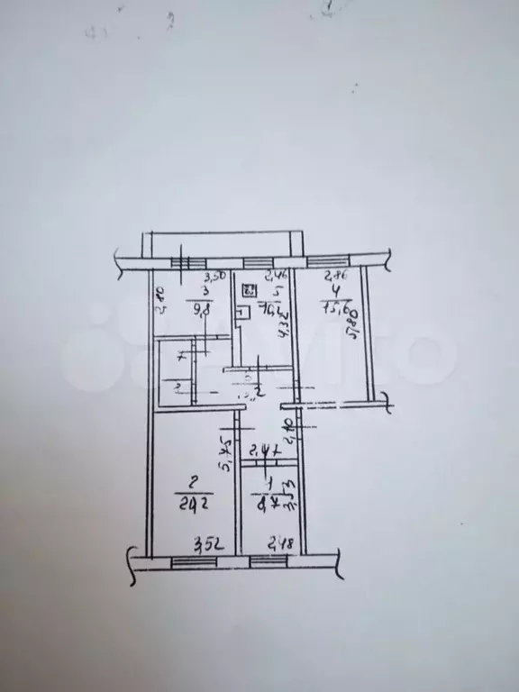 4-к. квартира, 82 м, 2/6 эт. - Фото 0