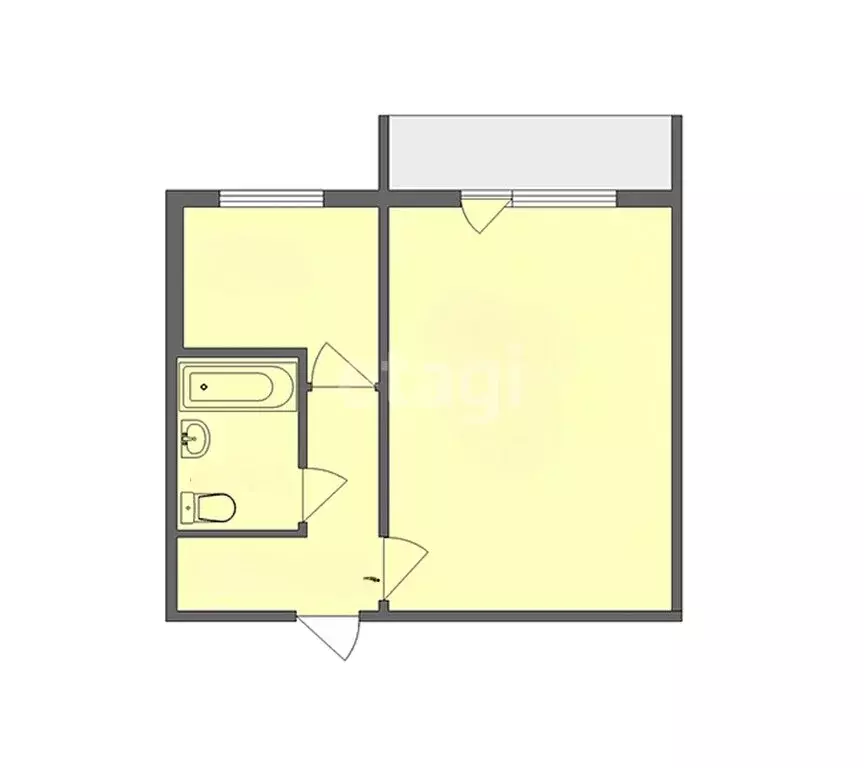 1-комнатная квартира: Пермь, Подлесная улица, 19/3 (30.3 м) - Фото 1