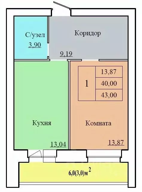 1-к кв. Ярославская область, Ярославль ул. Белинского, 17А (43.0 м) - Фото 0