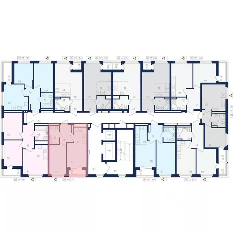 2-к кв. Башкортостан, Уфа Дема жилрайон, Экогород Яркий мкр,  (34.1 м) - Фото 2