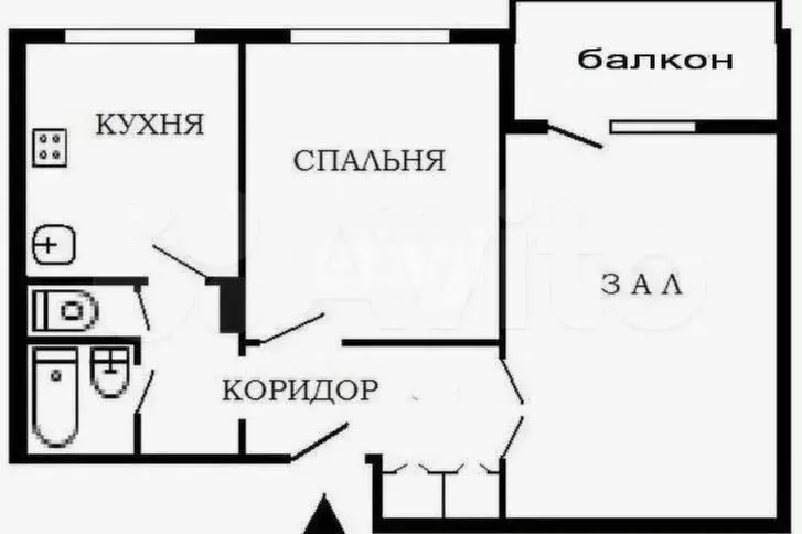 2-к. квартира, 54,5 м, 9/10 эт. - Фото 0