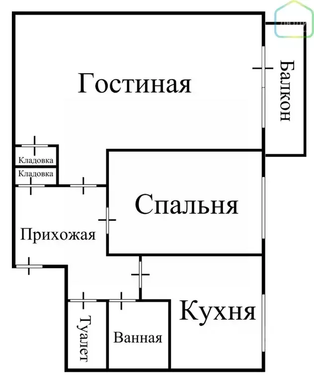 2-к кв. Рязанская область, Рязань Троллейбусный пер., 3 (40.7 м) - Фото 1